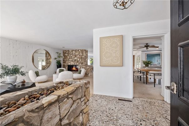 Dining room, Fireplace, Interior, Living room