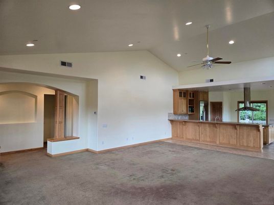 Empty room, Interior, Kitchen, Recessed Lighting