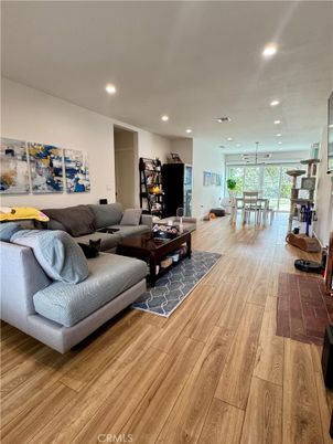 Dining room, Interior, Living room, Recessed Lighting, Wood Texture Flooring