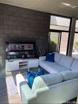 Interior, Living room, Stone Walls