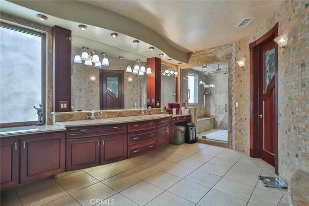 Bathroom, Dual Sink Vanities, Glass Shower, Interior