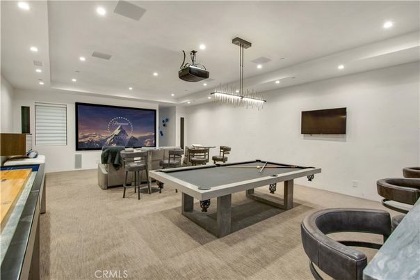Billiard Table, Game Room, Interior, Pendant Lights, Recessed Lighting