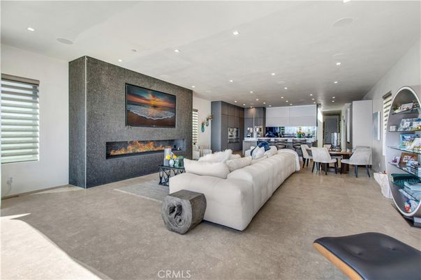 Dining room, Fireplace, Interior, Kitchen, Living room, Recessed Lighting