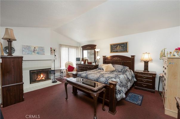 Bedroom, Fireplace, Interior