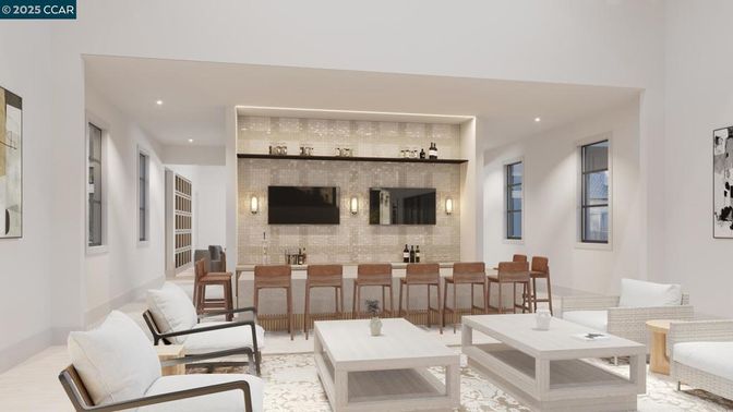 Interior, Living room, Recessed Lighting, Stone Walls