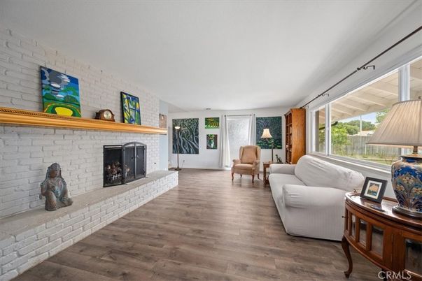 Fireplace, Interior, Living room, Stone Walls, Wood Texture Flooring