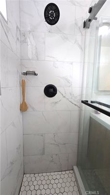 Bathroom, Glass Shower, Interior, Marble Walls