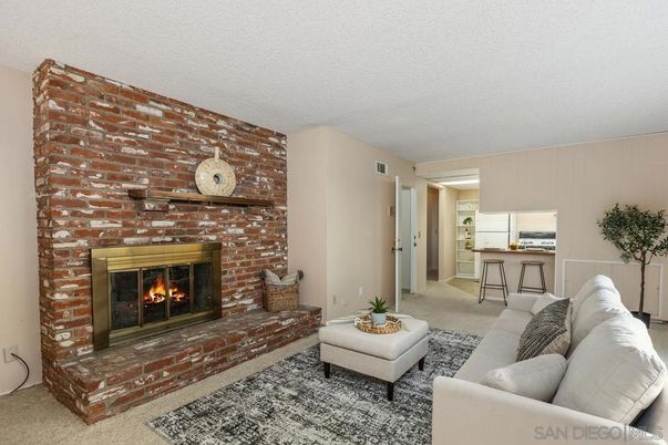 Fireplace, Interior, Living room, Stone Walls