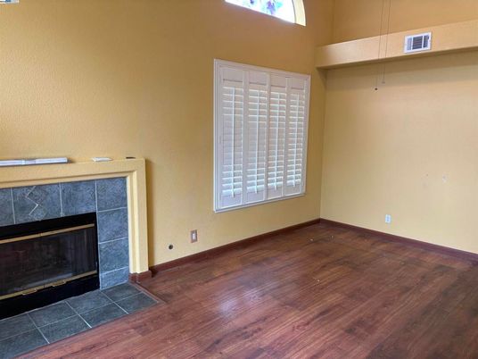 Empty room, Fireplace, Interior, Wood Texture Flooring