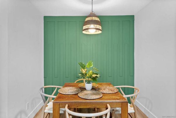 Dining room, Interior, Wood Texture Flooring