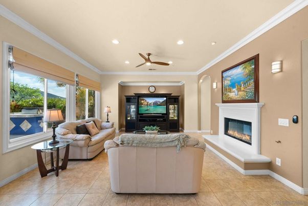 Fireplace, Interior, Living room, Recessed Lighting