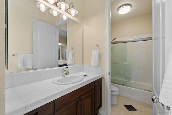 Bathroom, Glass Shower, Interior, Tile Countertops