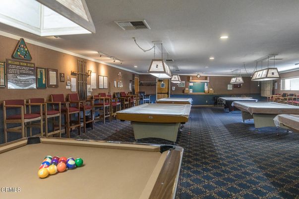 Billiard Table, Game Room, Interior, Pendant Lights, Recessed Lighting
