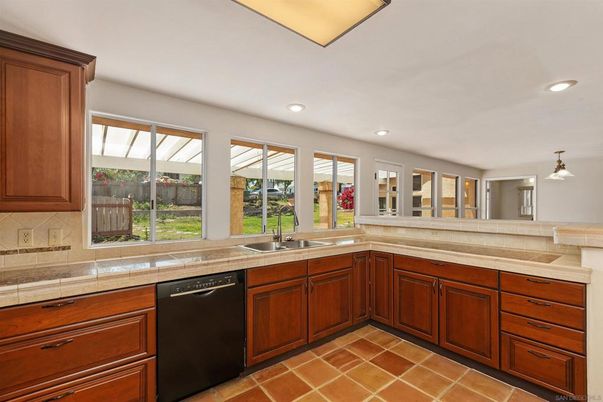 Interior, Kitchen, Recessed Lighting, Tile Countertops