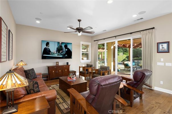 Dining room, Interior, Living room, Recessed Lighting, Wood Texture Flooring