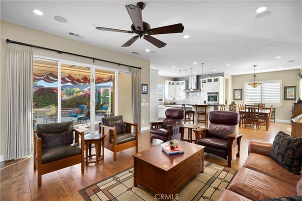 Dining room, Interior, Kitchen, Living room, Pendant Lights, Recessed Lighting, Wood Texture Flooring