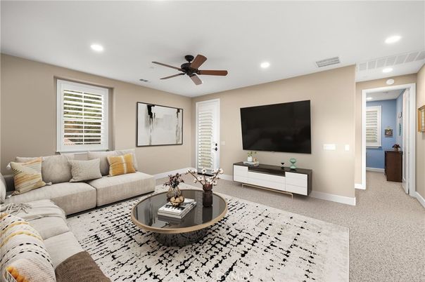 Interior, Living room, Recessed Lighting