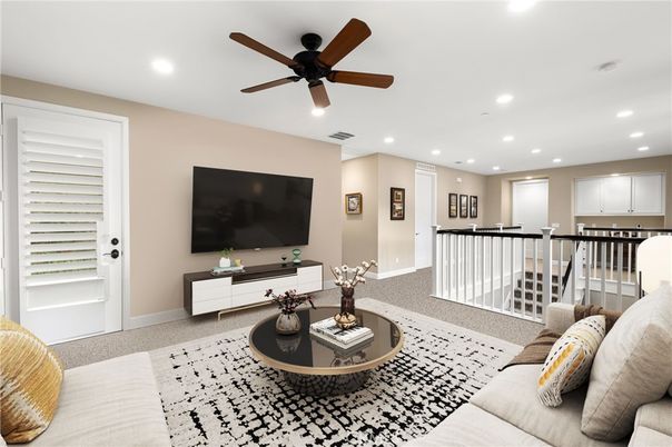 Interior, Living room, Recessed Lighting