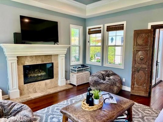 Fireplace, Interior, Living room, Wood Texture Flooring