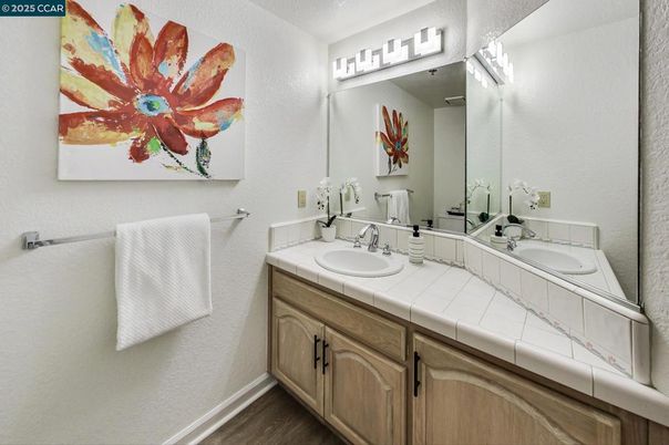 Bathroom, Dual Sink Vanities, Interior, Tile Countertops
