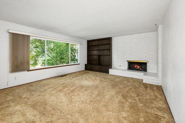 Empty room, Fireplace, Interior, Stone Walls