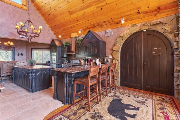 Chandelier, Interior, Kitchen, Wooden Ceilings