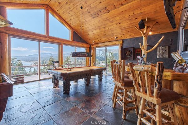 Billiard Table, Game Room, Interior, Wooden Beams, Wooden Ceilings