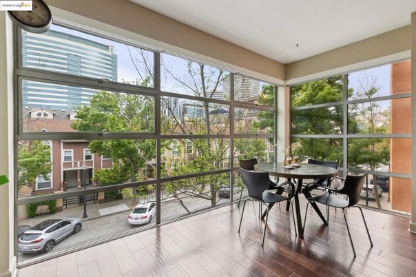 Dining room, Interior, Sun Room, Wood Texture Flooring