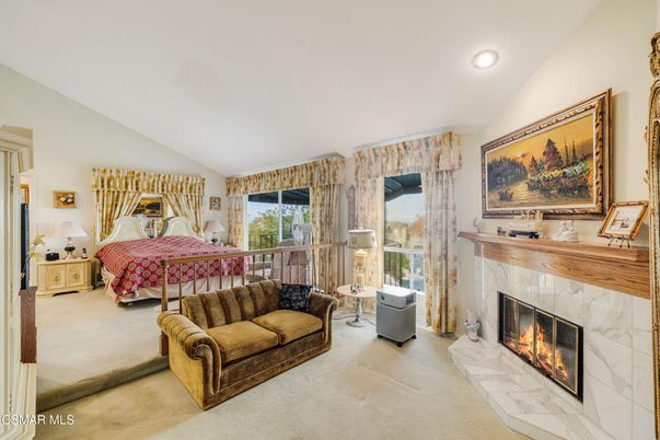 Bedroom, Fireplace, Interior, Recessed Lighting