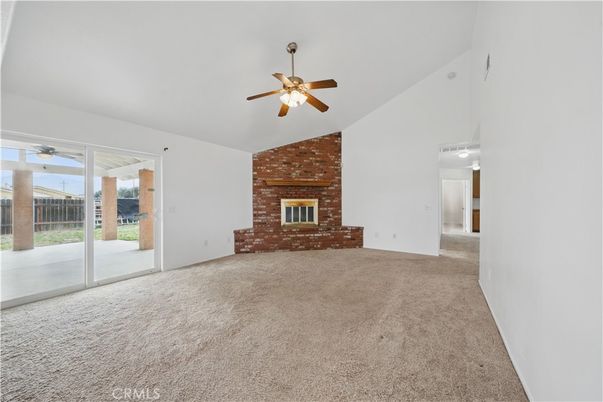 Empty room, Fireplace, Interior, Stone Walls