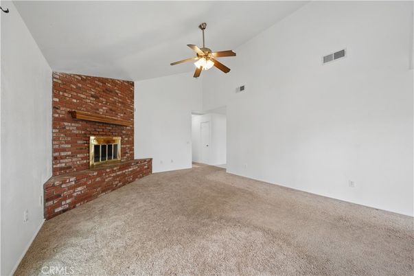 Empty room, Fireplace, Interior, Stone Walls