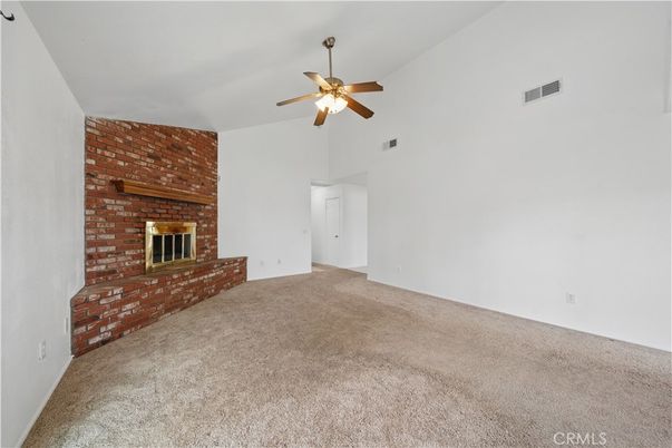 Empty room, Fireplace, Interior, Stone Walls