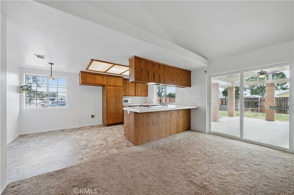 Empty room, Interior, Kitchen, Pendant Lights