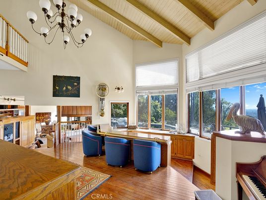 Chandelier, Interior, Living room, Piano, Wooden Beams, Wooden Ceilings, Wood Texture Flooring