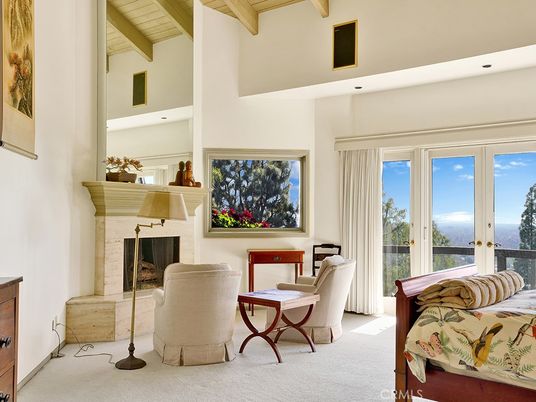 Fireplace, Interior, Recessed Lighting, Water, Wooden Beams, Wooden Ceilings
