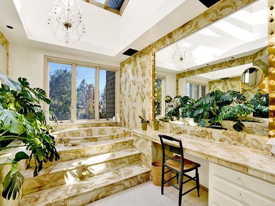 Bathroom, Chandelier, Interior