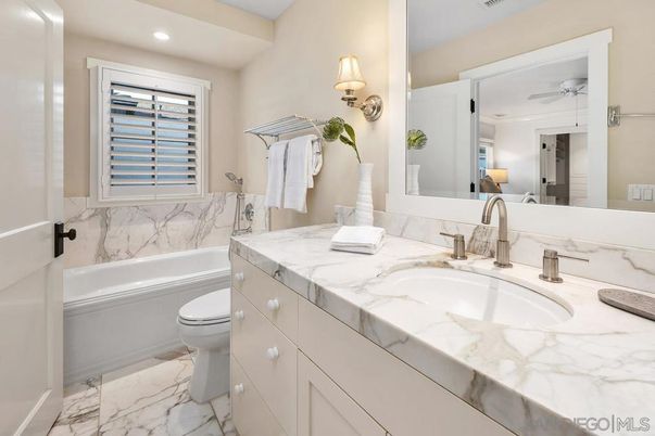 Bathroom, Interior, Marble, Recessed Lighting