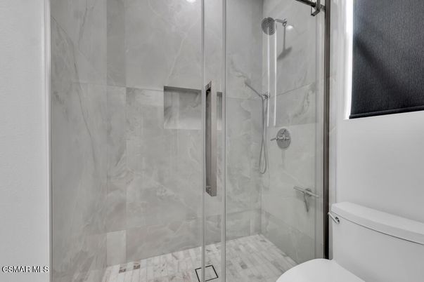 Bathroom, Glass Shower, Interior, Marble Walls