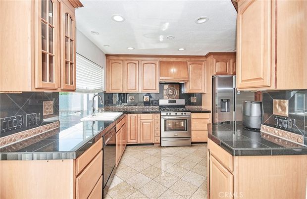 Interior, Kitchen, Recessed Lighting, Tile Countertops