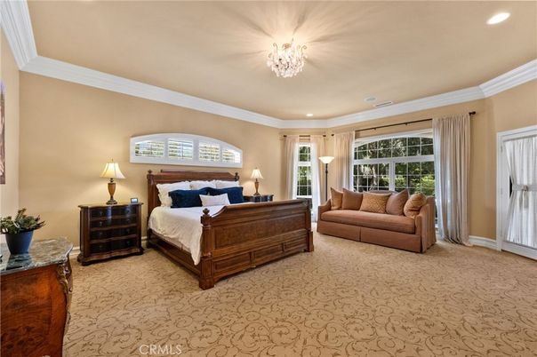 Bedroom, Chandelier, Interior, Recessed Lighting