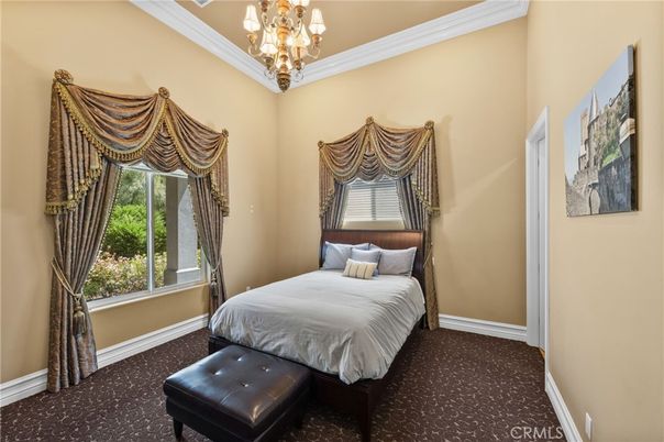 Bedroom, Chandelier, Interior