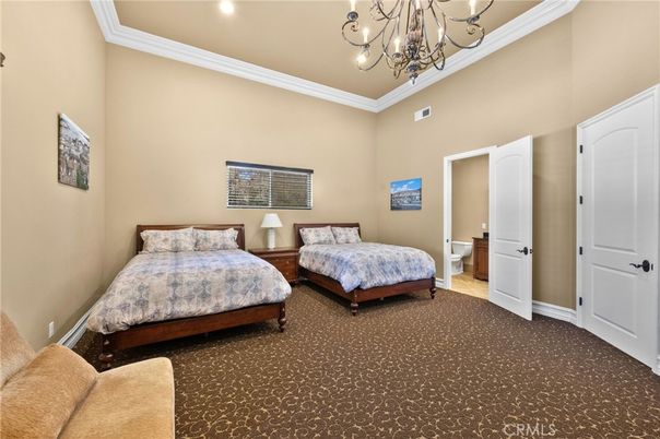 Bedroom, Chandelier, Interior, Recessed Lighting