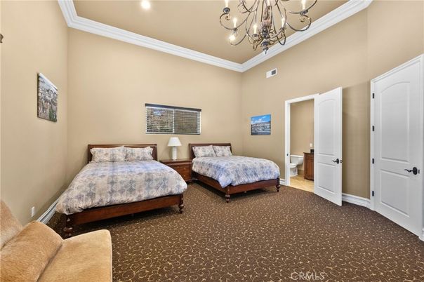Bedroom, Chandelier, Interior, Recessed Lighting
