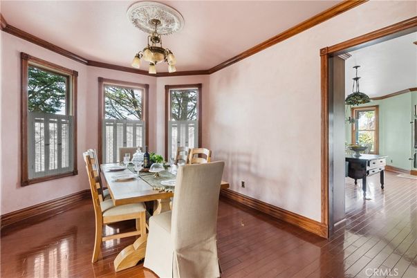 Dining room, Interior, Wood Texture Flooring