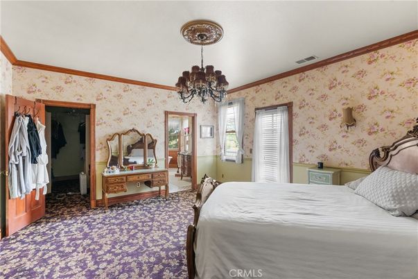 Bedroom, Chandelier, Interior