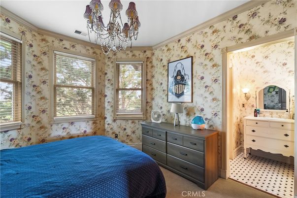 Bedroom, Chandelier, Interior