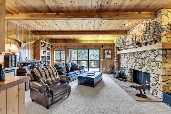 Fireplace, Interior, Living room, Stone Walls, Wooden Beams, Wooden Ceilings, Wooden Walls