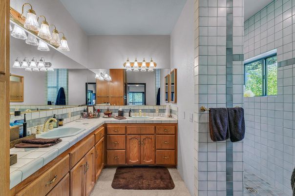 Bathroom, Dual Sink Vanities, Interior, Tile Countertops