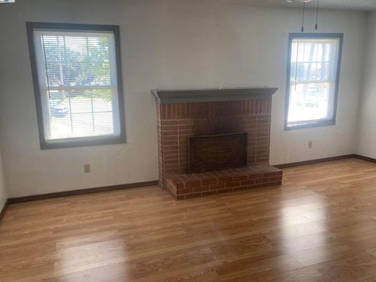 Empty room, Fireplace, Interior, Wood Texture Flooring