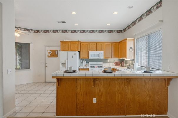 Interior, Kitchen, Recessed Lighting, Tile Countertops